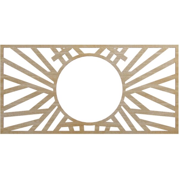 Ekena Millwork Hoover Wood Fretwork Pierced Ceiling Medallion, Hickory, 20"W x 10"H x 7 3/8"ID x 1/4"T CMWP20X10X0250HOHI - main